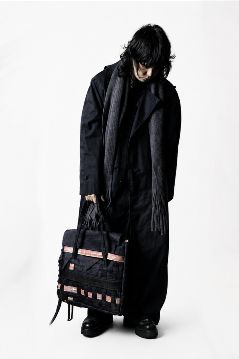 Large Denim Woven Bag