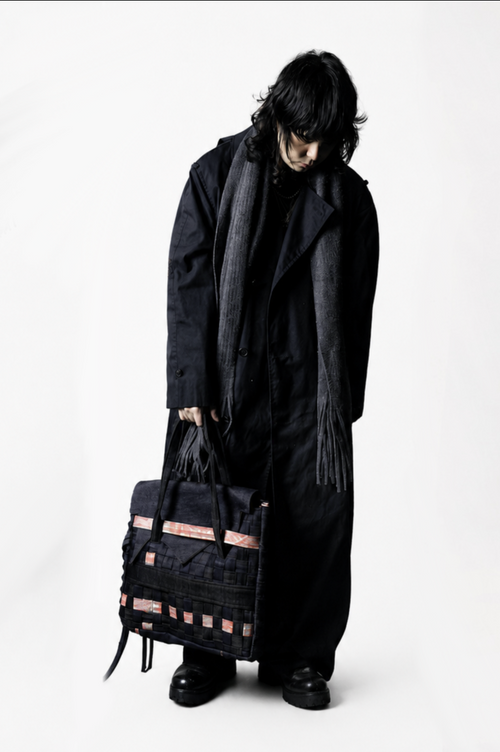 Large Denim Woven Bag