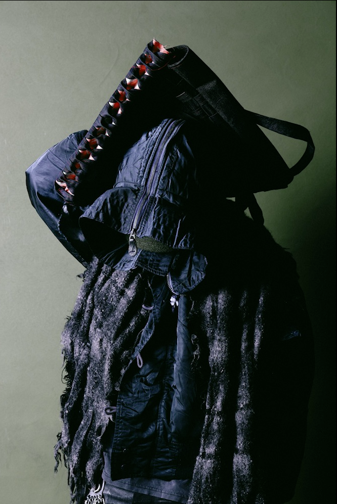 Large Denim Woven Bag